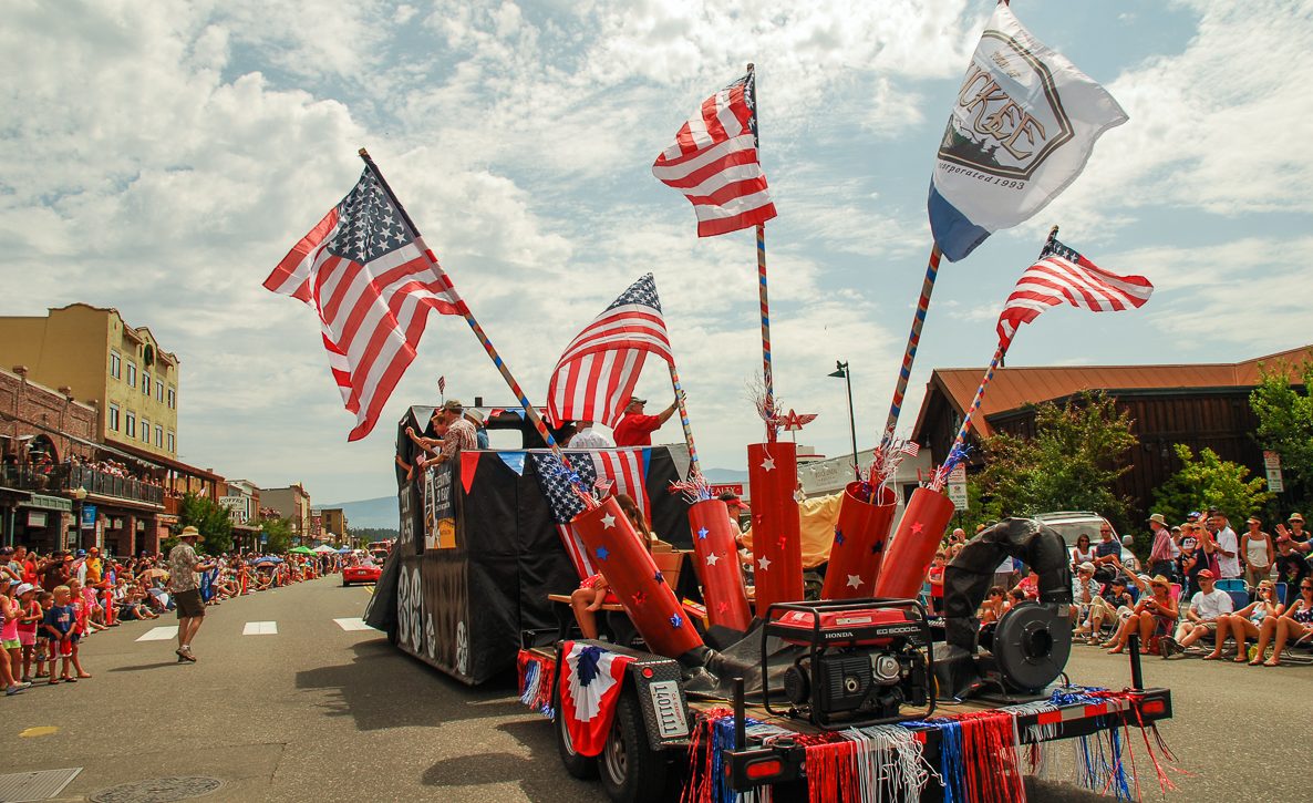 Featured image showing Truckee 4th of July Events, a float during the annual parade.